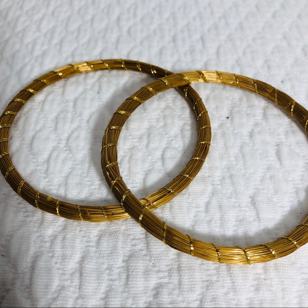 🌻NEW Delicate Grass Bangles Set of 2